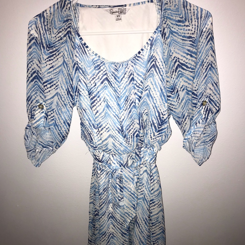 Paisley Blue Romper